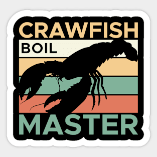 Crawfish Boil Master Cajun Crawdaddy Sticker